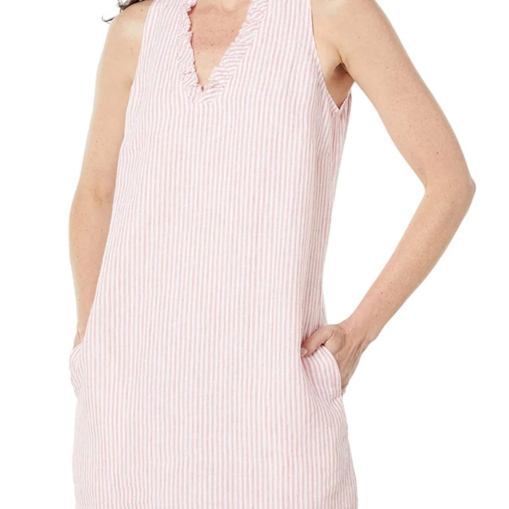 Tommy Bahama Mini Cabana Striipe Shift dress - NEW - Large - Pink stripe